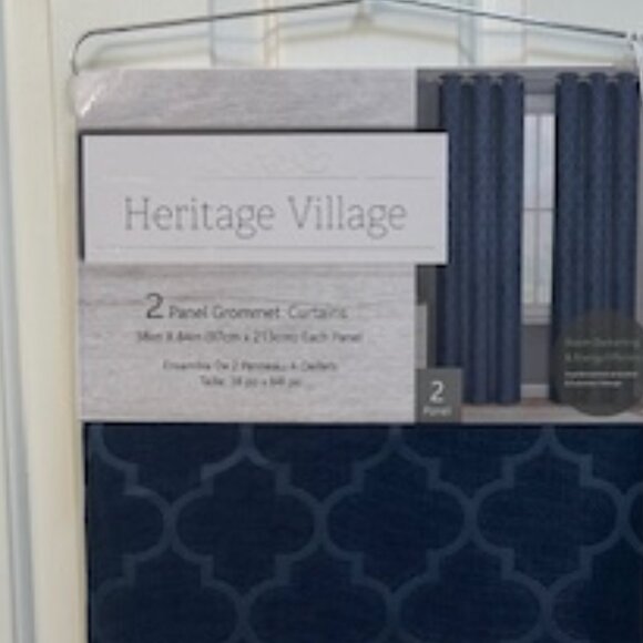 Heritage Village 2 Panel Grommet Curtains - Picture 6 of 6